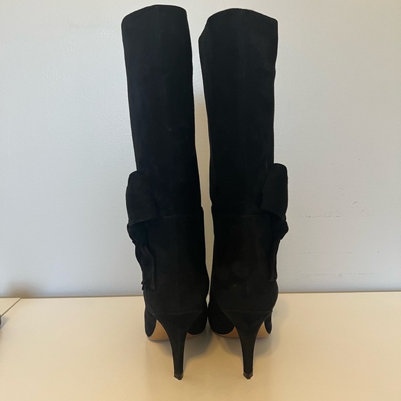 VALENTINO GARAVANI low bow tie boots in black suede 9.5 - Picture 2 of 10